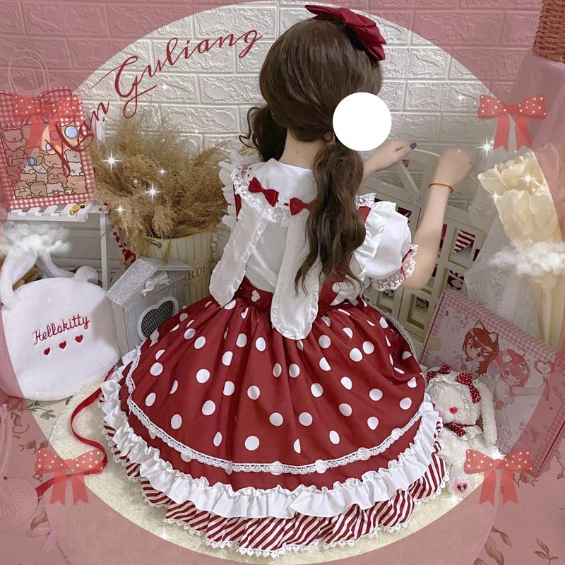 Skirt Princess Suspender Polkadot