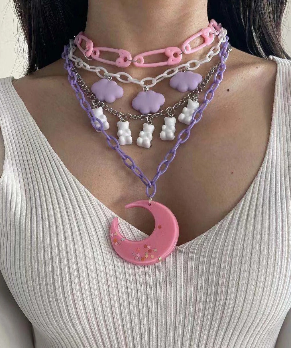 Moon Decora Candy Necklace