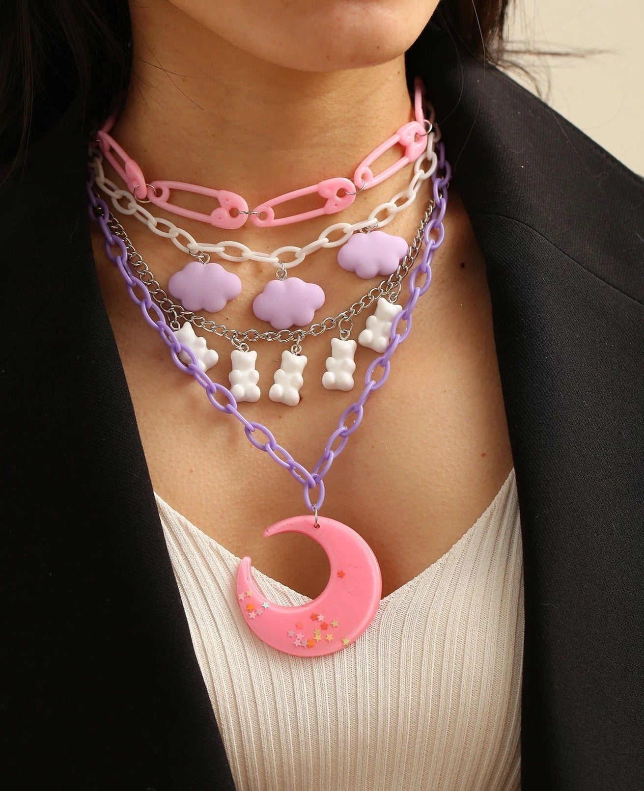 Moon Decora Candy Necklace