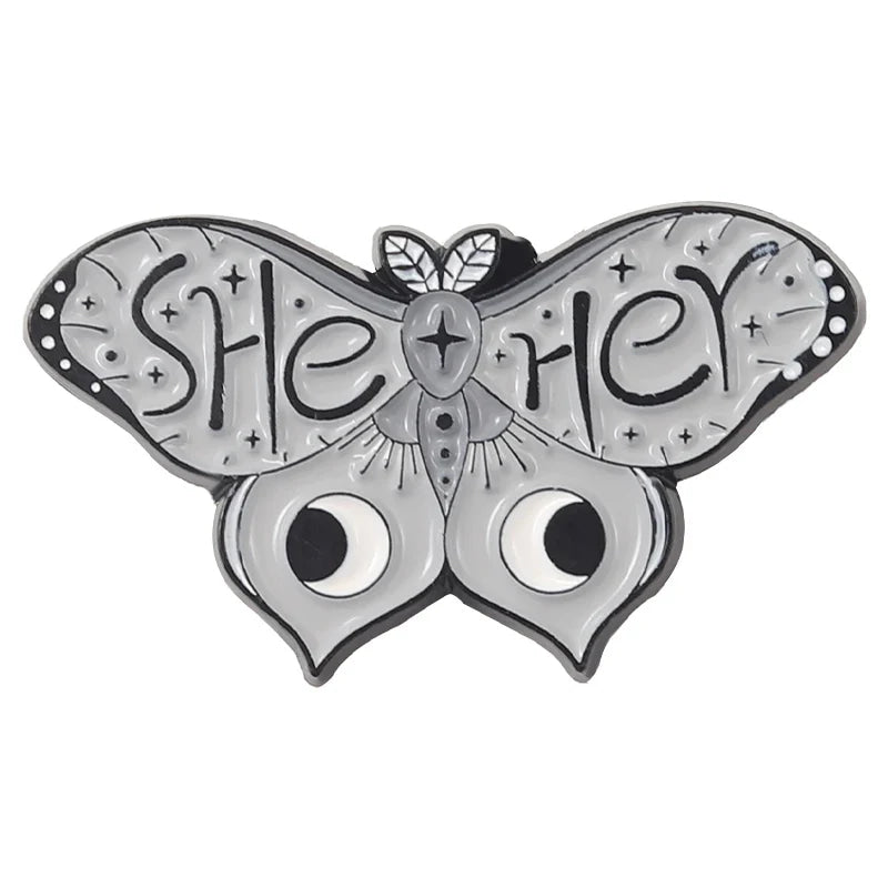 Pronoun butterfly enamel pins - enamel pin - pins - lapel