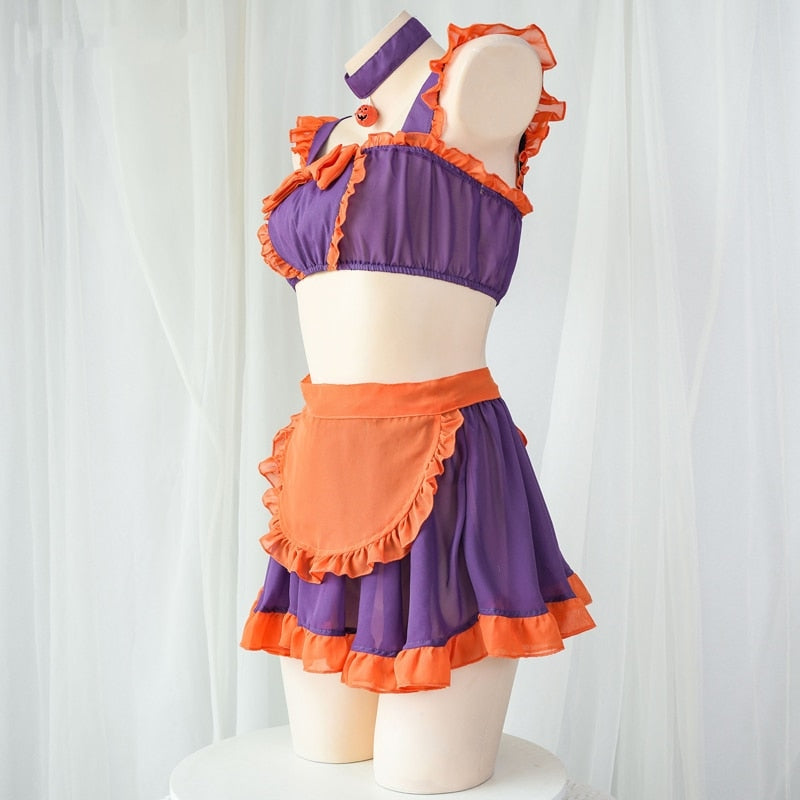 Pumpkin Maid Cosplay Set - halloween, halloween costume, costumes, dress, lolita