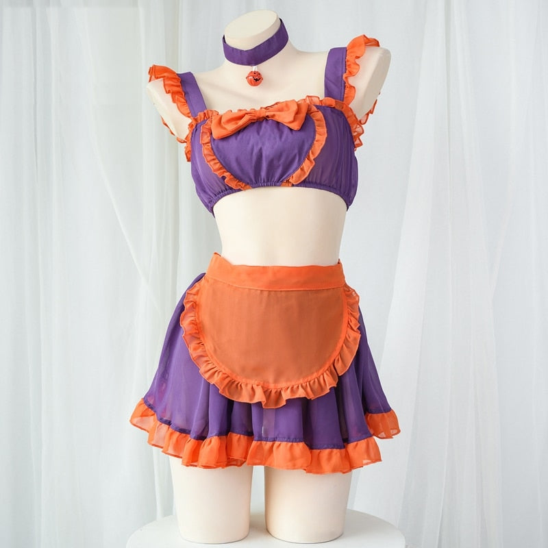 Pumpkin Maid Cosplay Set - halloween, halloween costume, costumes, dress, lolita