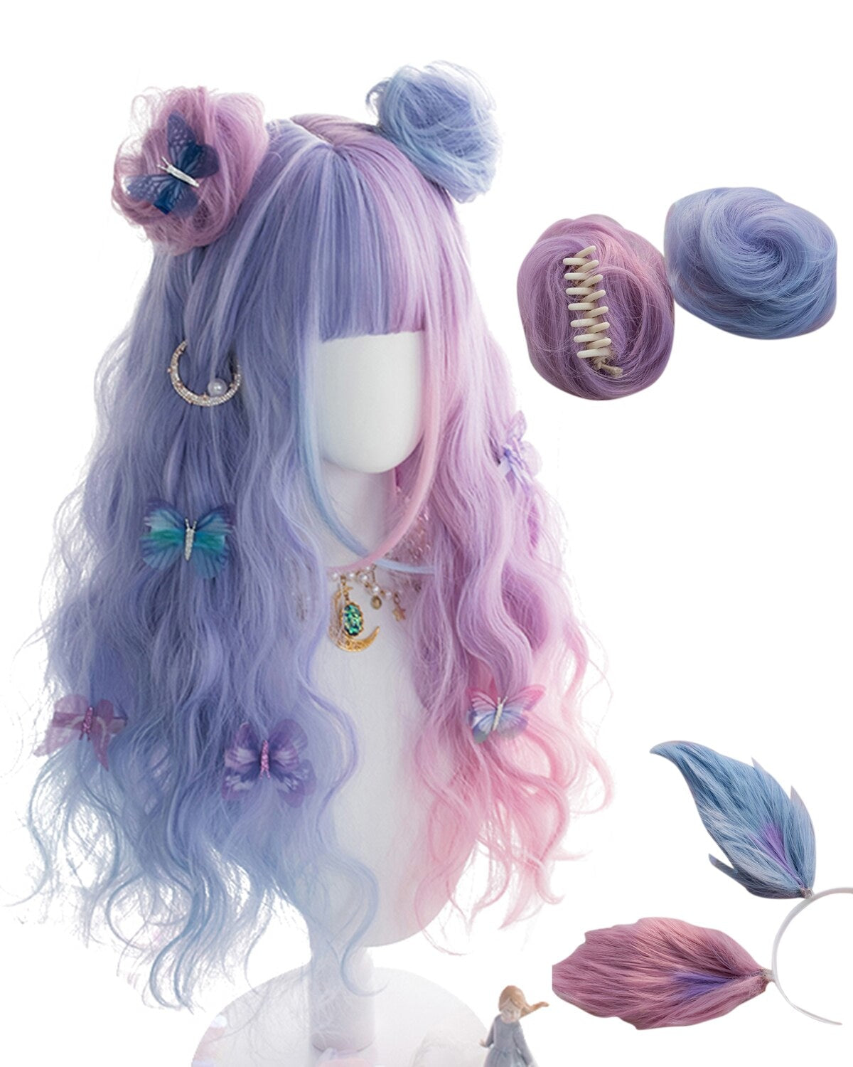 Wig Purple Bunny Cosplay Ear