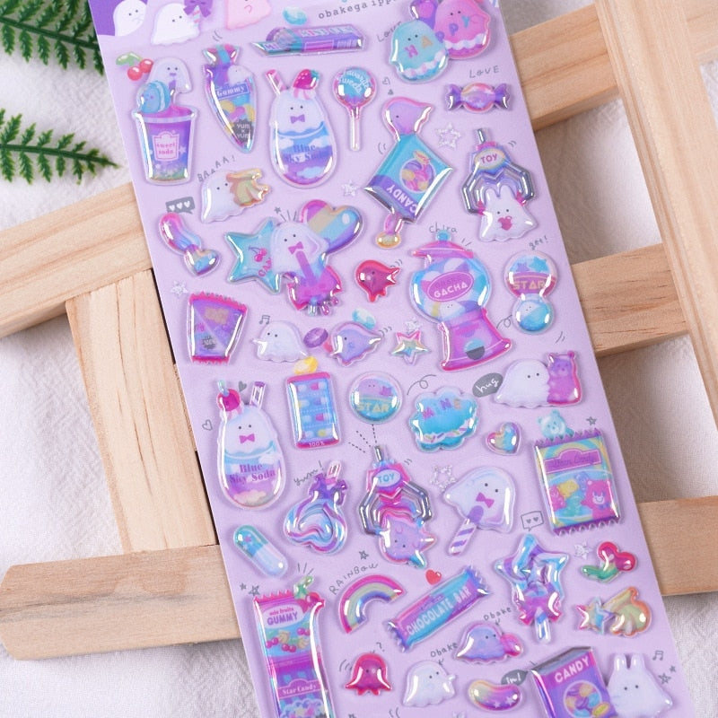 Purple Palace Sticker Sheets - bunnies, scrapbooking, sticker, sticker sheets Kawaii Babe