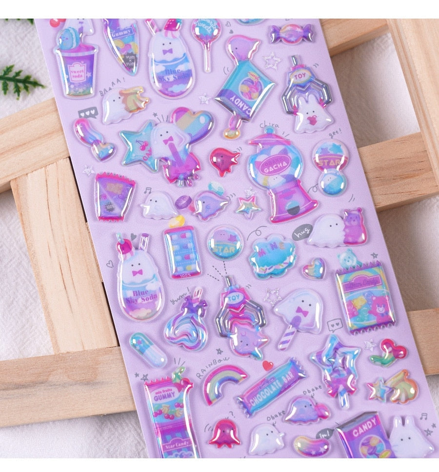 Purple Palace Sticker Sheets - bunnies, scrapbooking, sticker, sticker sheets Kawaii Babe