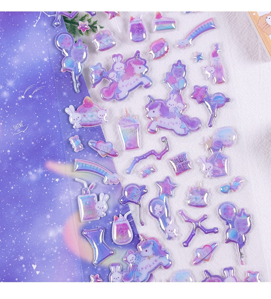 Purple Palace Sticker Sheets - bunnies, scrapbooking, sticker, sticker sheets Kawaii Babe