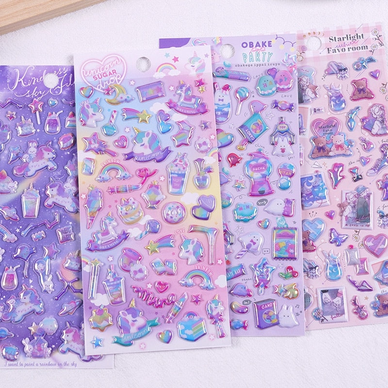 Purple Palace Sticker Sheets - bunnies, scrapbooking, sticker, sticker sheets Kawaii Babe