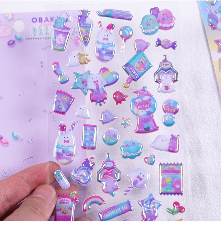 Purple Palace Sticker Sheets - bunnies, scrapbooking, sticker, sticker sheets Kawaii Babe