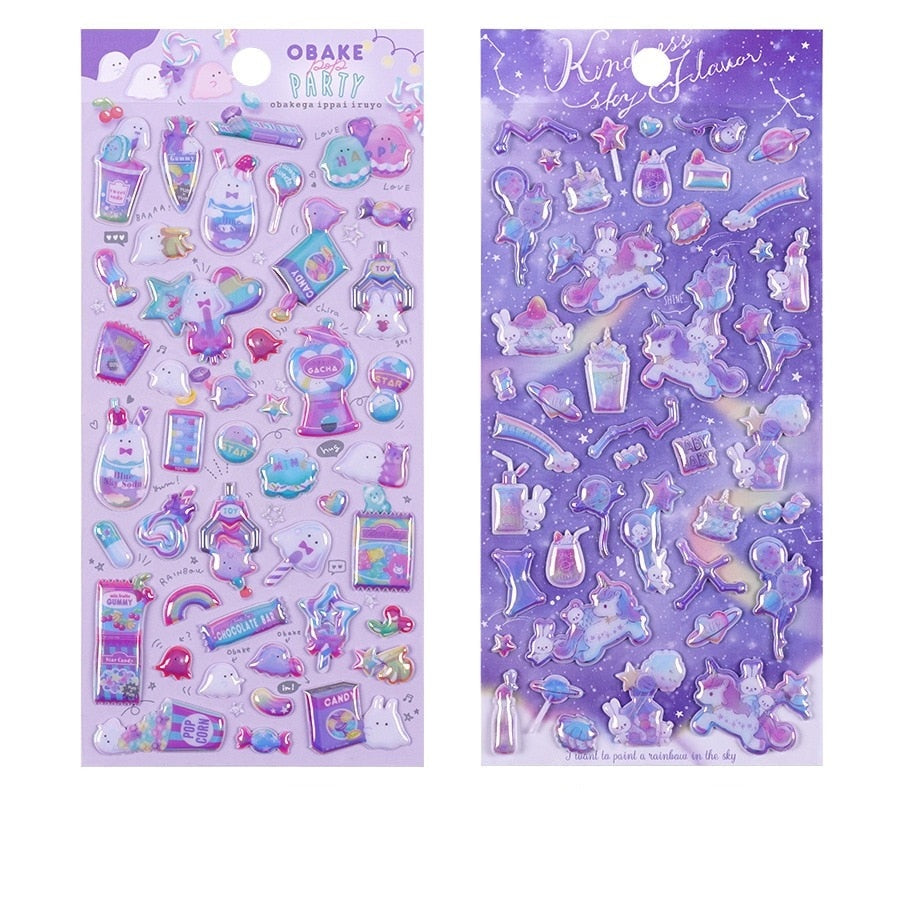 Purple Palace Sticker Sheets - bunnies, scrapbooking, sticker, sticker sheets Kawaii Babe