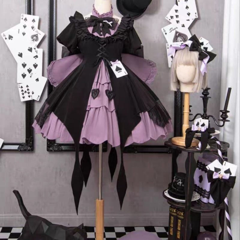 Purple spade lolita dress - goth dress - girl - jsk - lolita