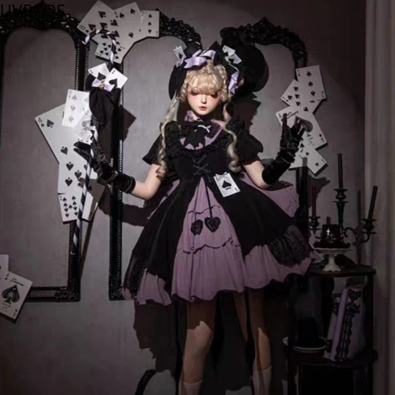 Purple spade lolita dress - goth dress - girl - jsk - lolita