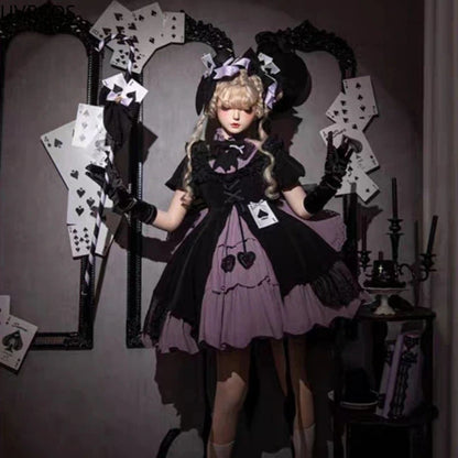 Purple spade lolita dress - goth dress - girl - jsk - lolita