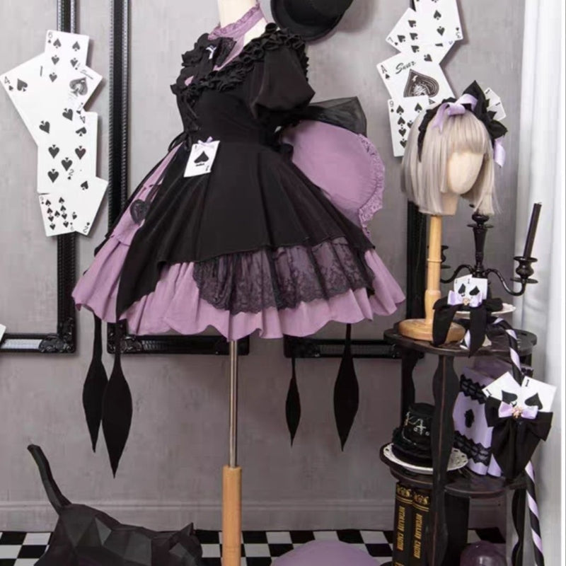 Purple spade lolita dress - goth dress - girl - jsk - lolita