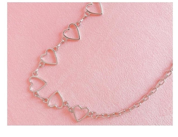 Rhinestone Heart Chain Belt - accessores, accessories, accessorries, accessory, belt