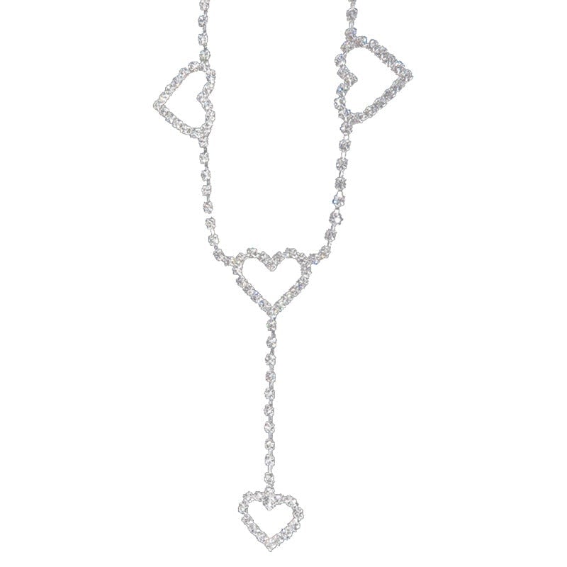 Rhinestone Heart Chain Belt - accessores, accessories, accessorries, accessory, belt