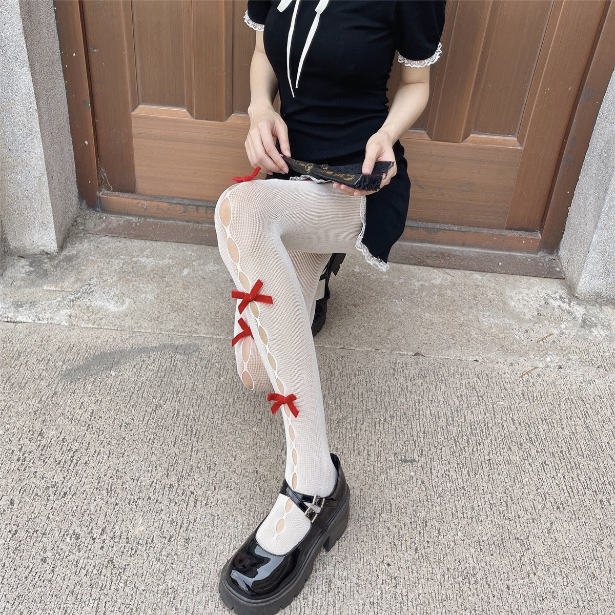 Ribbon Fishnets - fishnet, fishnet socks, stockings, fishnets, nylon