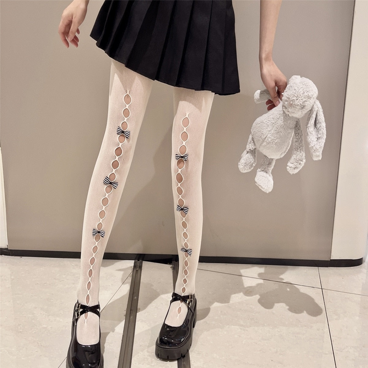 Ribbon Fishnets - fishnet, fishnet socks, stockings, fishnets, nylon