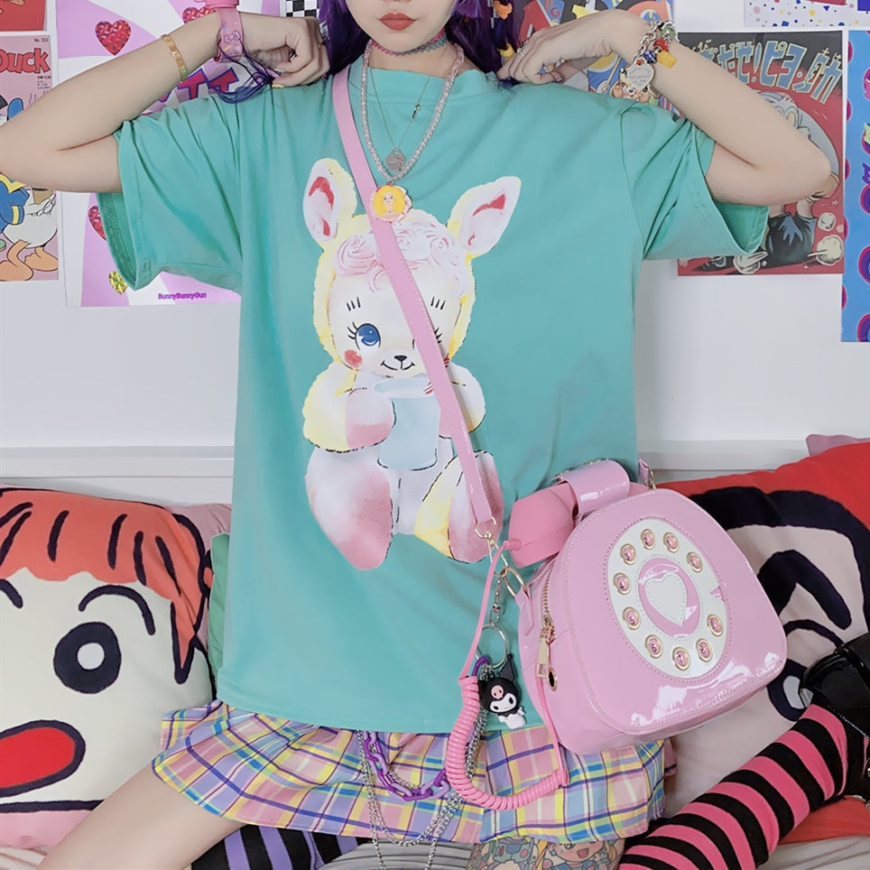 Rotary phone handbag - bags - handbag - handbags - phone - pu material