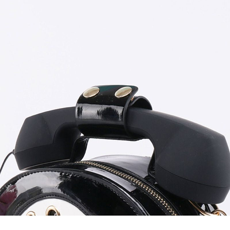 Rotary phone handbag - bags - handbag - handbags - phone - pu material