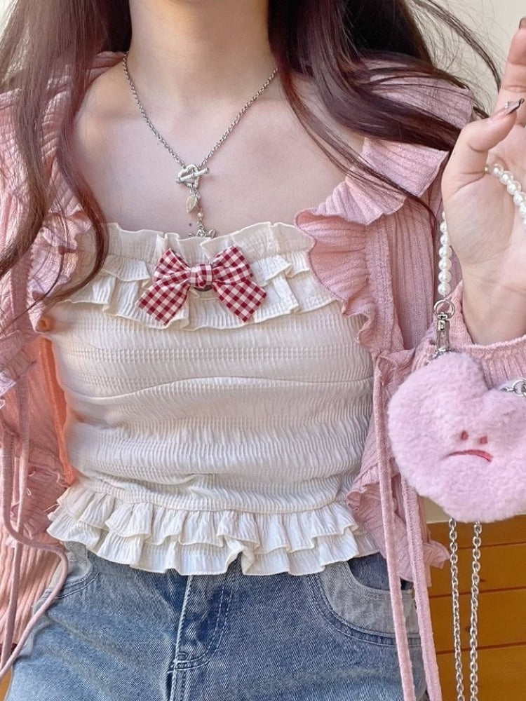 Ruffled Fairy Doll Tank - angelcore, baby girl, babygirl, belly shirt, shirts