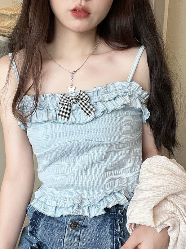 Ruffled Fairy Doll Tank - angelcore, baby girl, babygirl, belly shirt, shirts