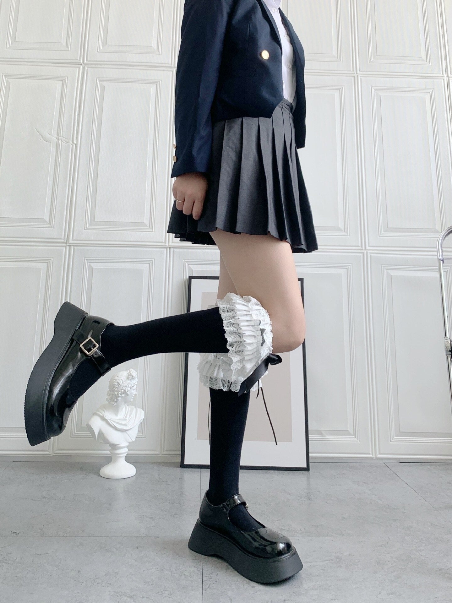Ruffled Knee Socks - socks, stockings Kawaii Babe