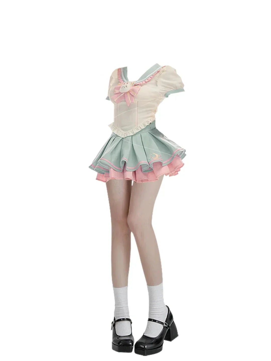 Sailor scout bunny outfit - bunny - cute skirt - kawaii outfit - pleated