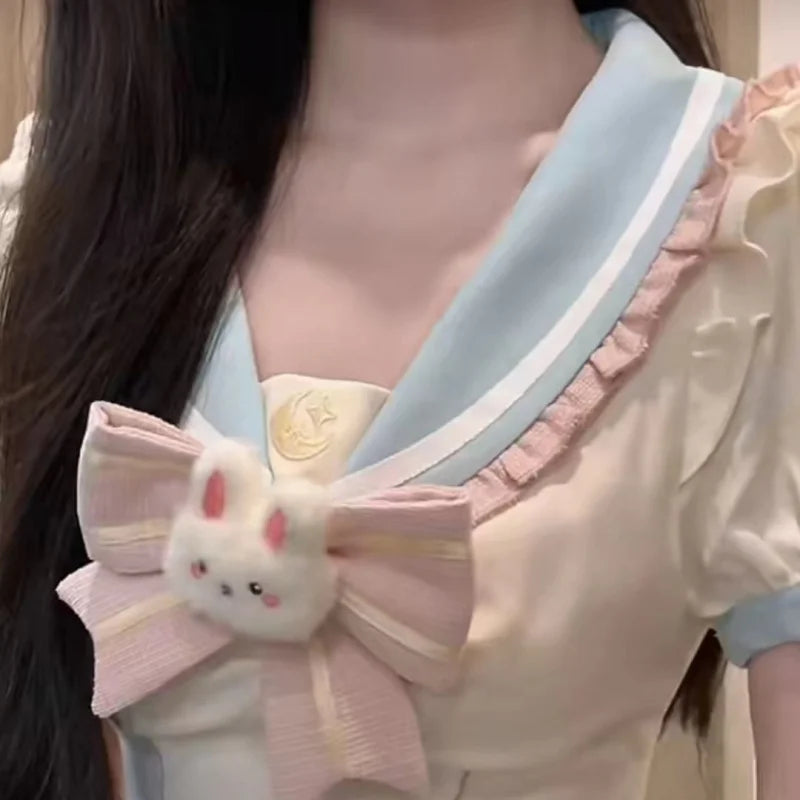 Sailor scout bunny outfit - bunny - cute skirt - kawaii outfit - pleated