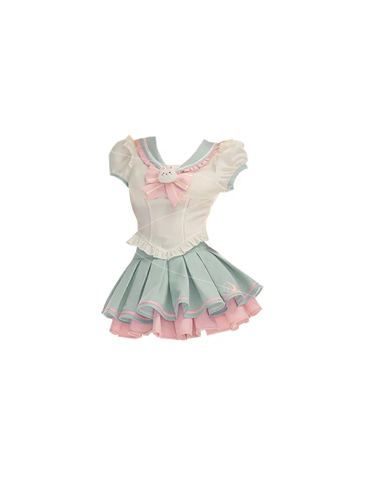 Sailor scout bunny outfit - bunny - cute skirt - kawaii outfit - pleated