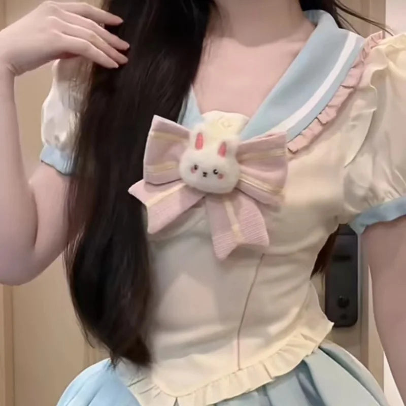 Sailor scout bunny outfit - bunny - cute skirt - kawaii outfit - pleated
