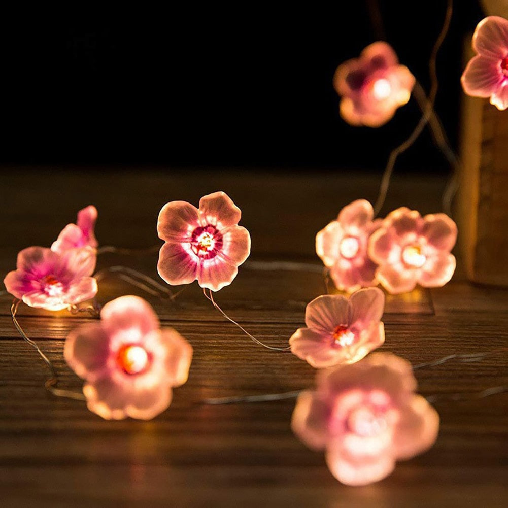 Sakura blossom string lights - cherry blossom - ethereal - floral - flower - home decor