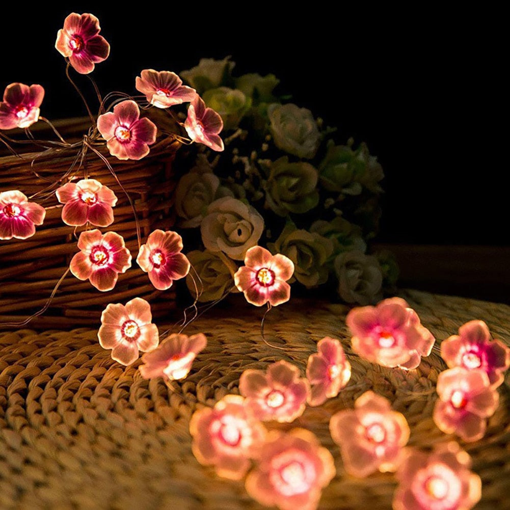 Sakura blossom string lights - cherry blossom - ethereal - floral - flower - home decor
