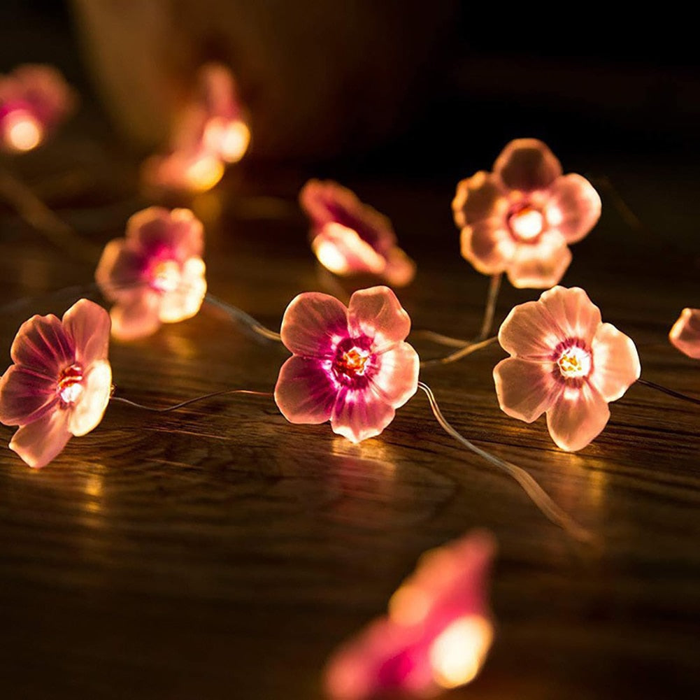Sakura blossom string lights - cherry blossom - ethereal - floral - flower - home decor