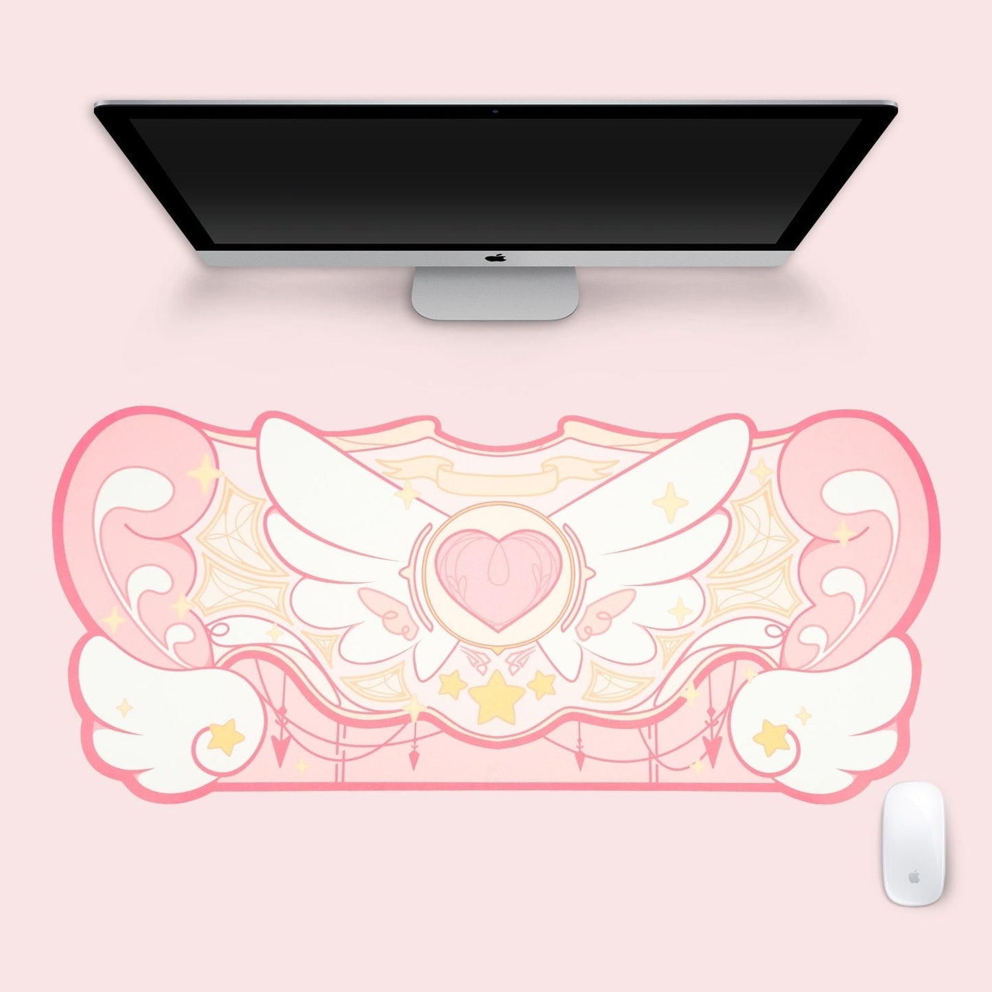 Sakura heart gaming mousepad - anime girl - card captor - sakura - egirl -
