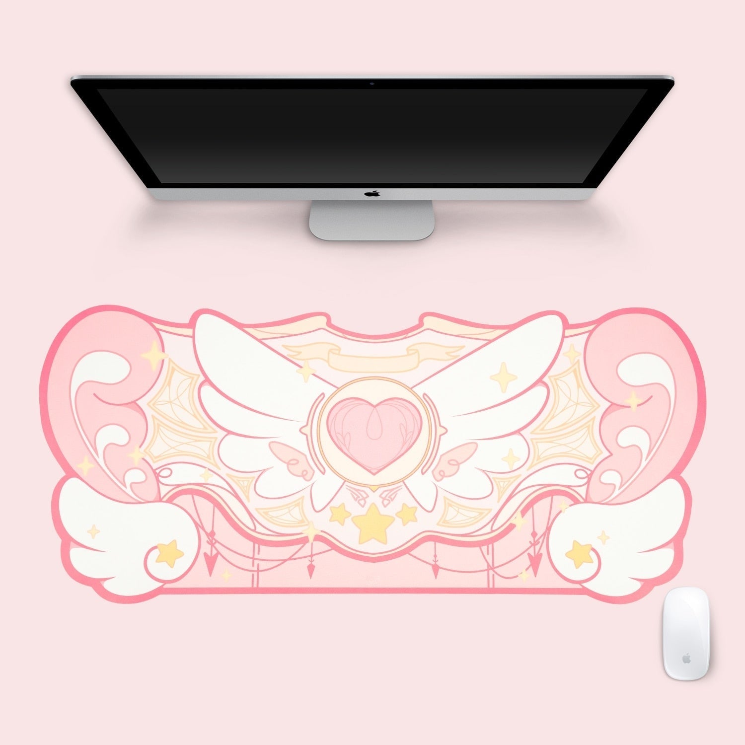 Sakura heart gaming mousepad - anime girl - card captor - sakura - egirl -