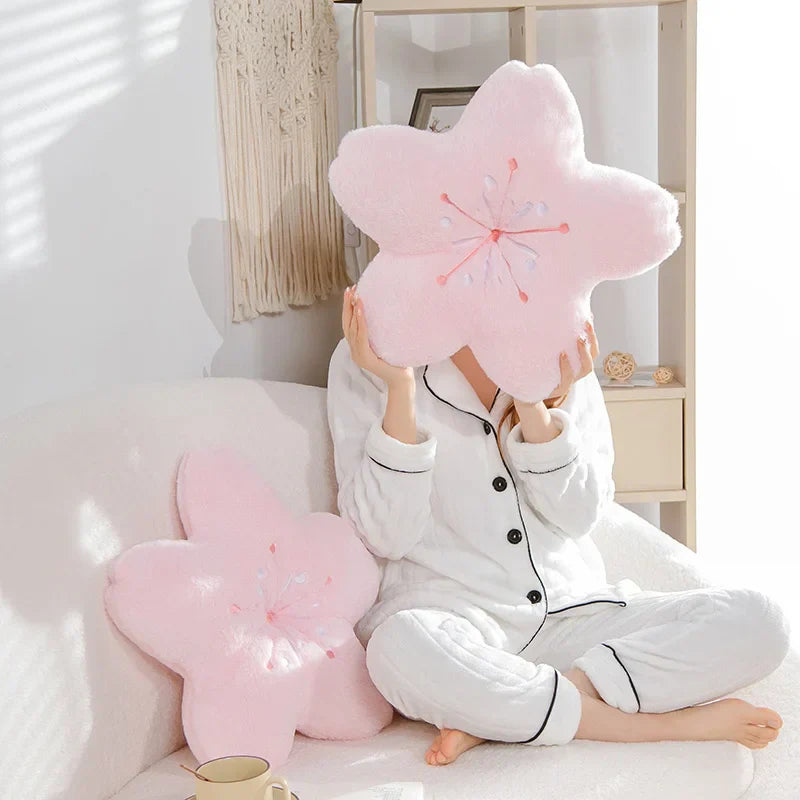 Sakura star plush pillow - cherry blossoms - pillow - pillows - sakura