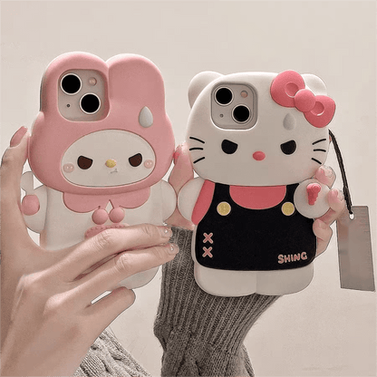 Coque de téléphone Melo rose Angry Kitty SK397