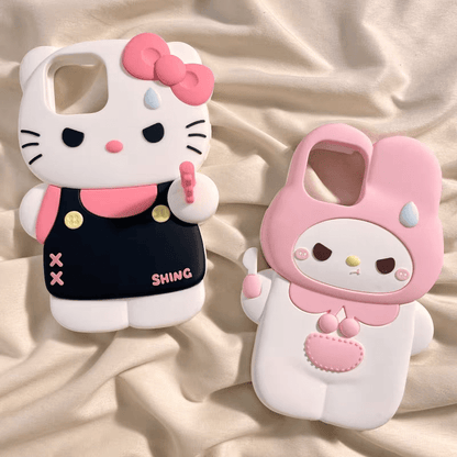 Coque de téléphone Melo rose Angry Kitty SK397