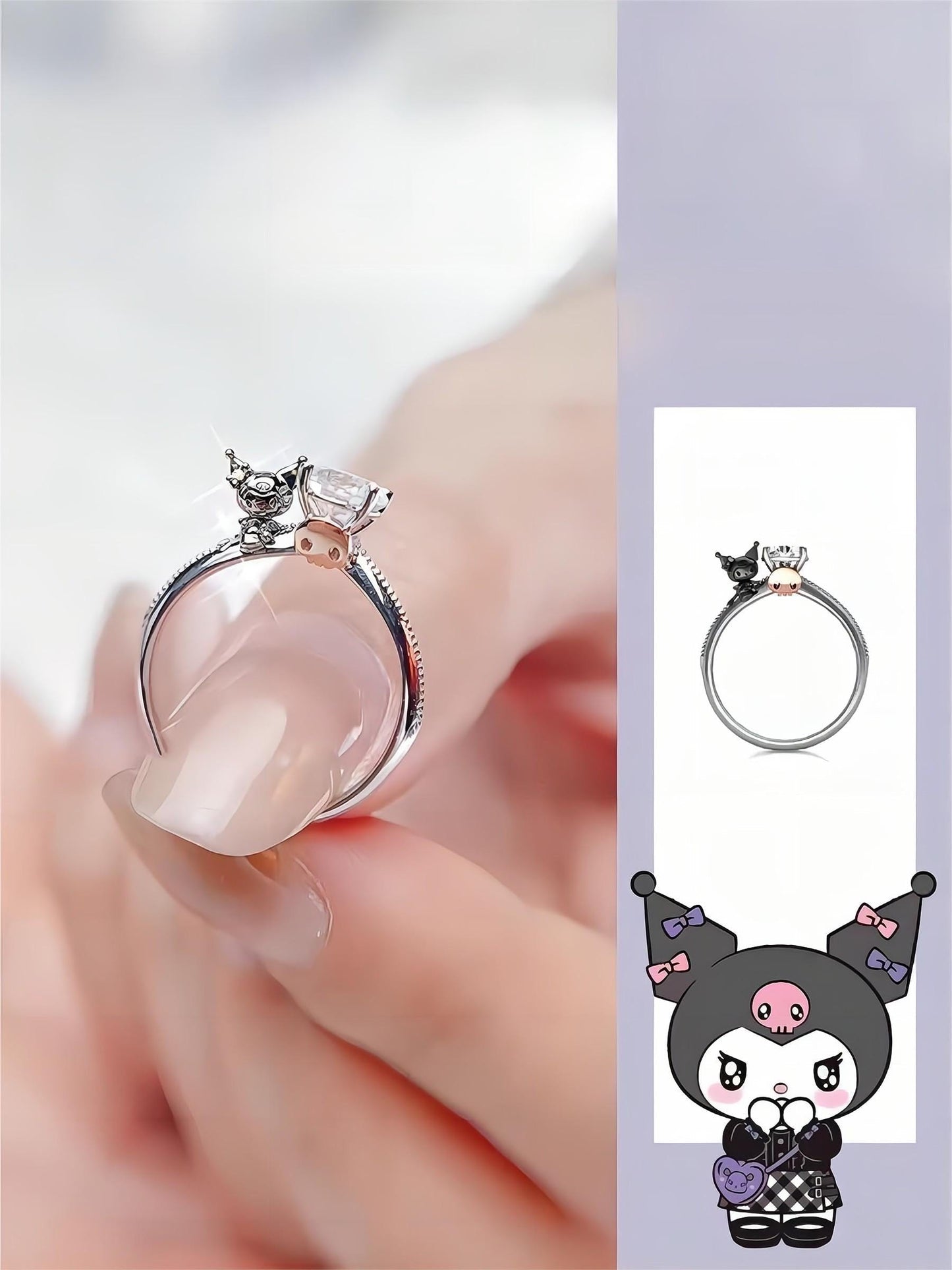 Kawaii Kuro Diamantring