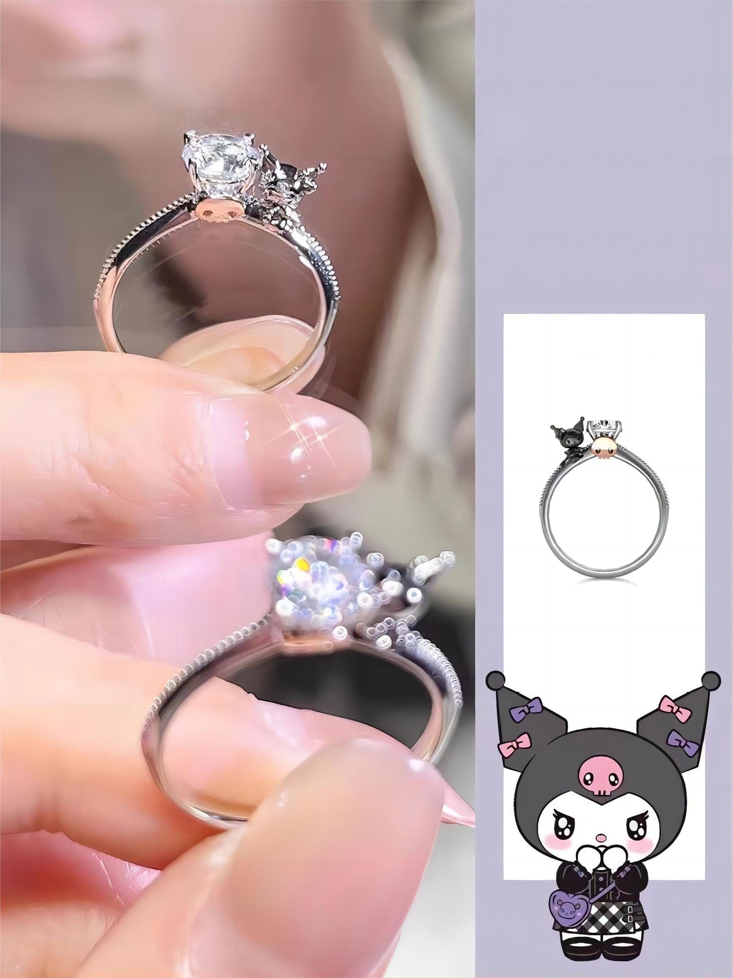 Kawaii Kuro Diamantring