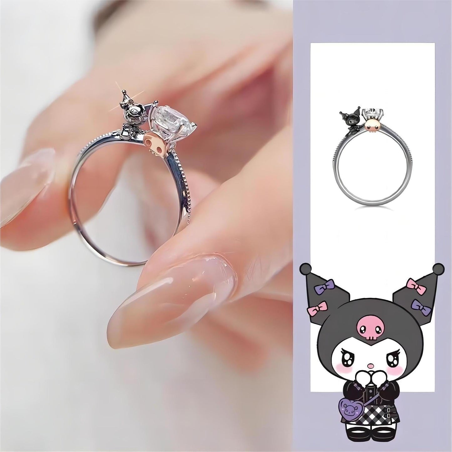 Kawaii Kuro Diamantring