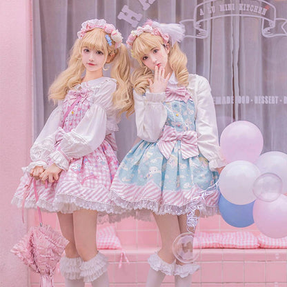 Sanrio Lolita Dress - babydoll, black dress, cinnamoroll, dresses, jsk