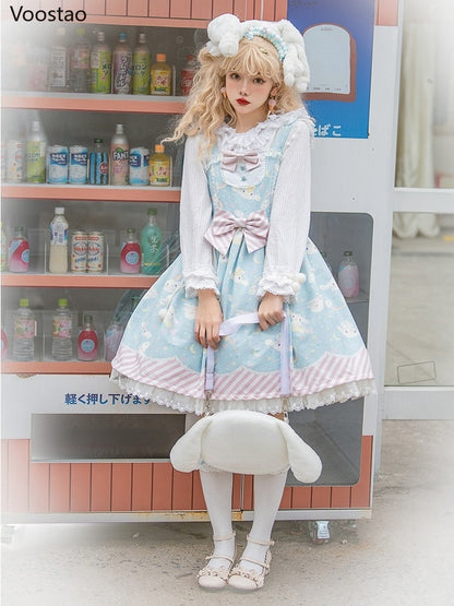 Sanrio Lolita Dress - babydoll, black dress, cinnamoroll, dresses, jsk