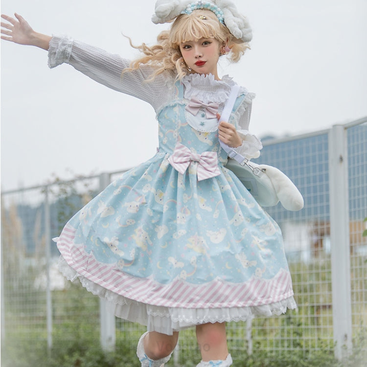 Sanrio Lolita Dress - babydoll, black dress, cinnamoroll, dresses, jsk