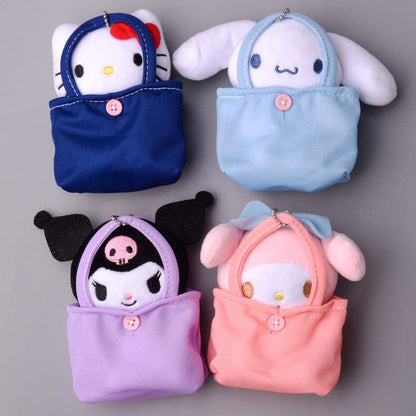 Porte-clés en peluche mini sac à main Kawaii