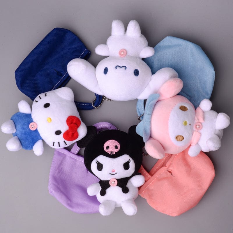 Porte-clés en peluche mini sac à main Kawaii