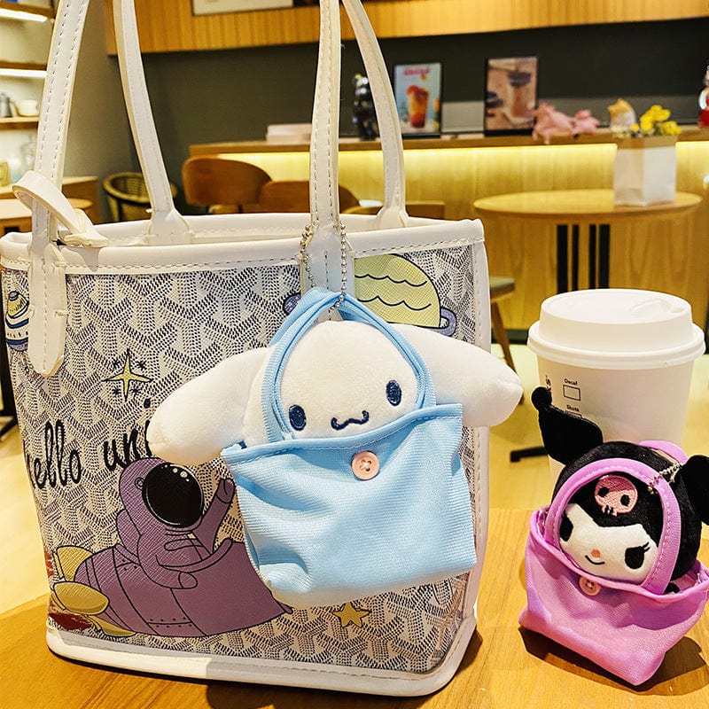 Porte-clés en peluche mini sac à main Kawaii