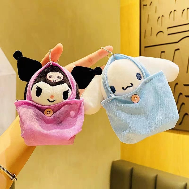 Porte-clés en peluche mini sac à main Kawaii