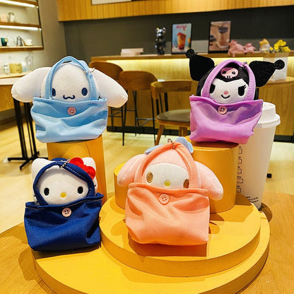 Porte-clés en peluche mini sac à main Kawaii