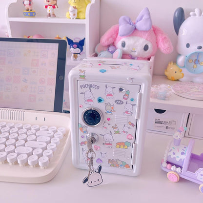 Kawaii Safe Box Desktop Organizer with Piggy Bank Functionality